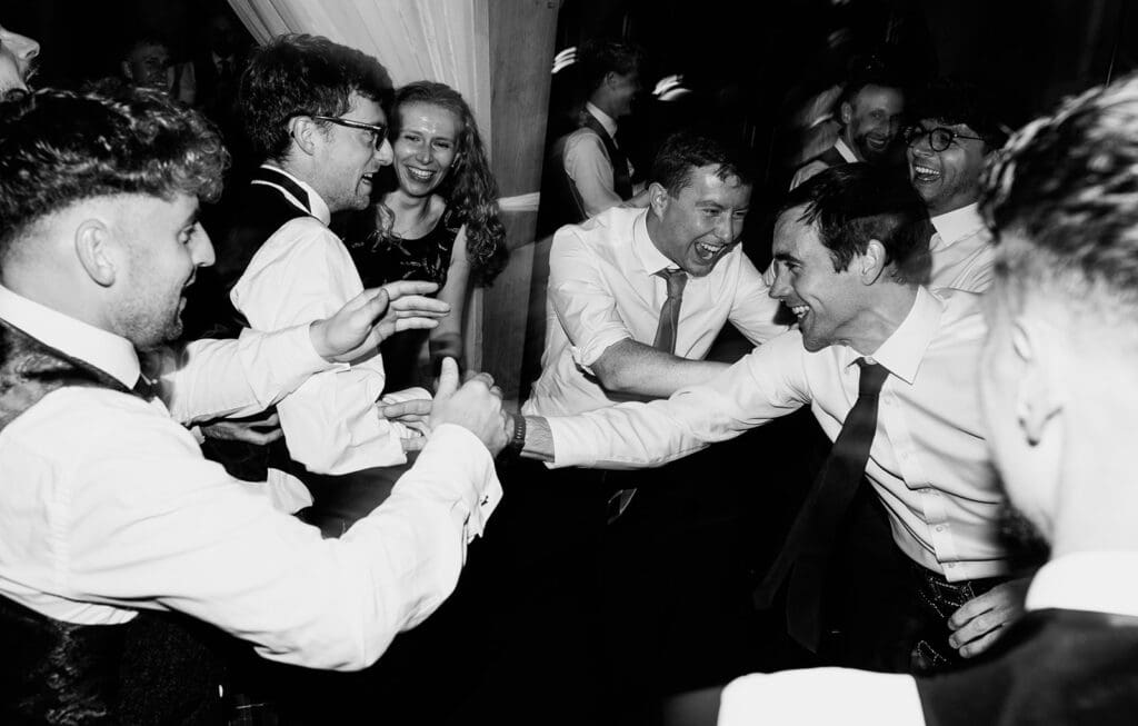 guests dancing at an Ayrshire wedding 