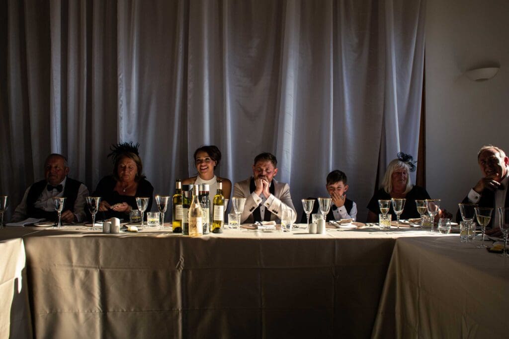 Ayrshire photographer view on wedding timelines top table