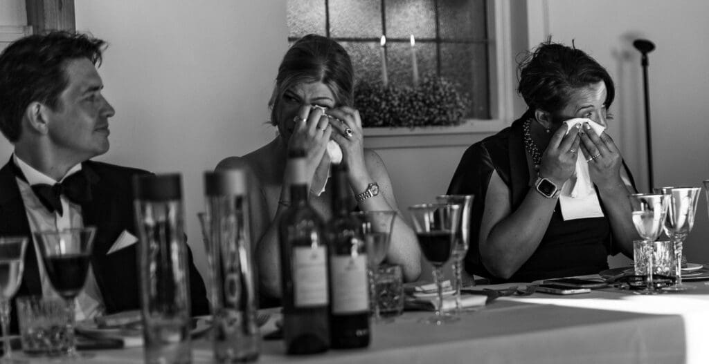 second photographer captures guests in tears during speeches