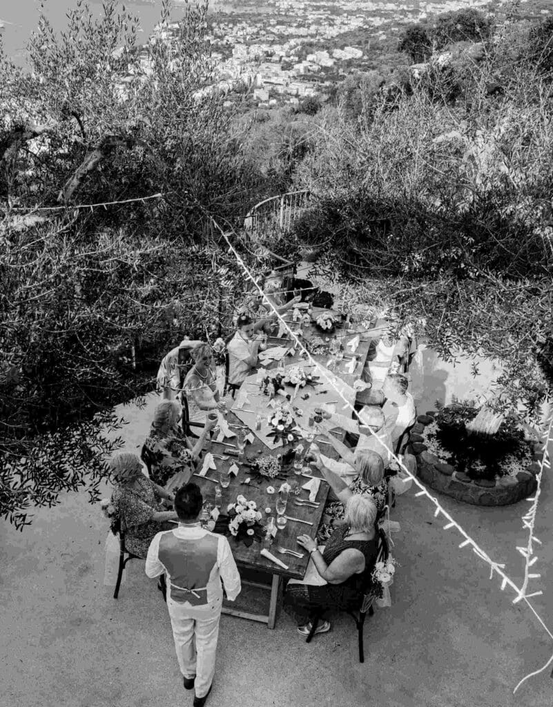 Guests enjoying a three day destination wedding in Sorrento Italy